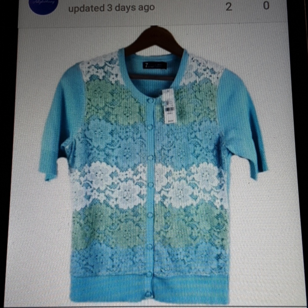 NY&CO 7TH AVENUE LACE KNIT TOP